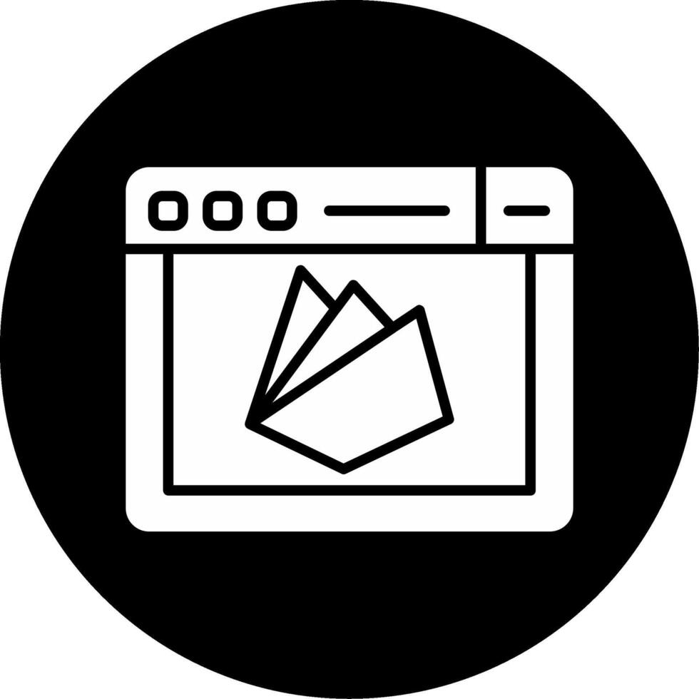 Firebase Real Time Database Glyph Circle Inverted vector
