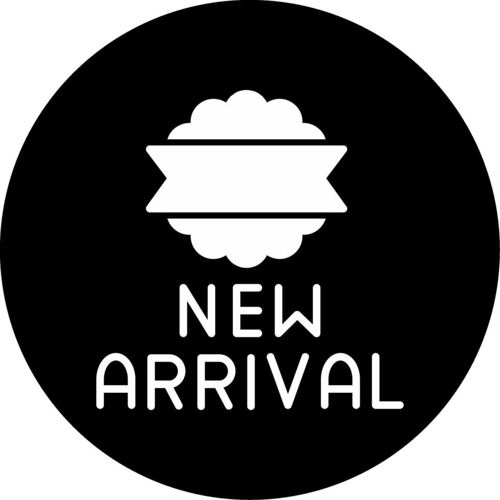 Fresh New Arrival Alert Glyph Circle Inverted vector