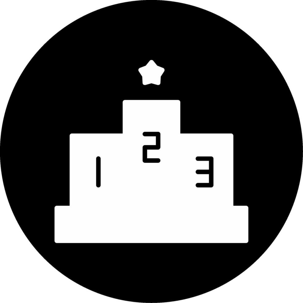 Global OnGlyph Leaderboard Glyph Circle Inverted vector