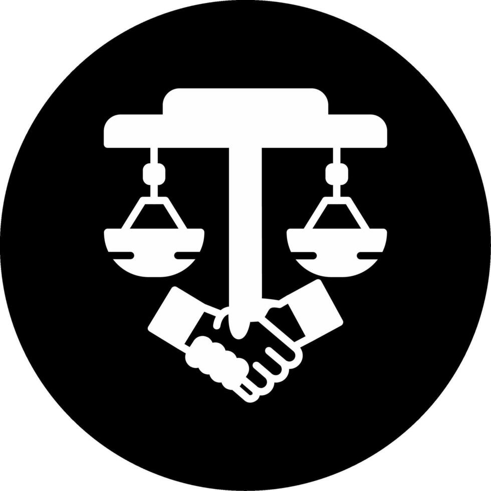 Conflict Dispute Resolution Glyph Circle Inverted vector