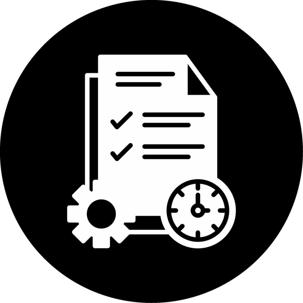 Agile Project Management Tool Glyph Circle Inverted vector