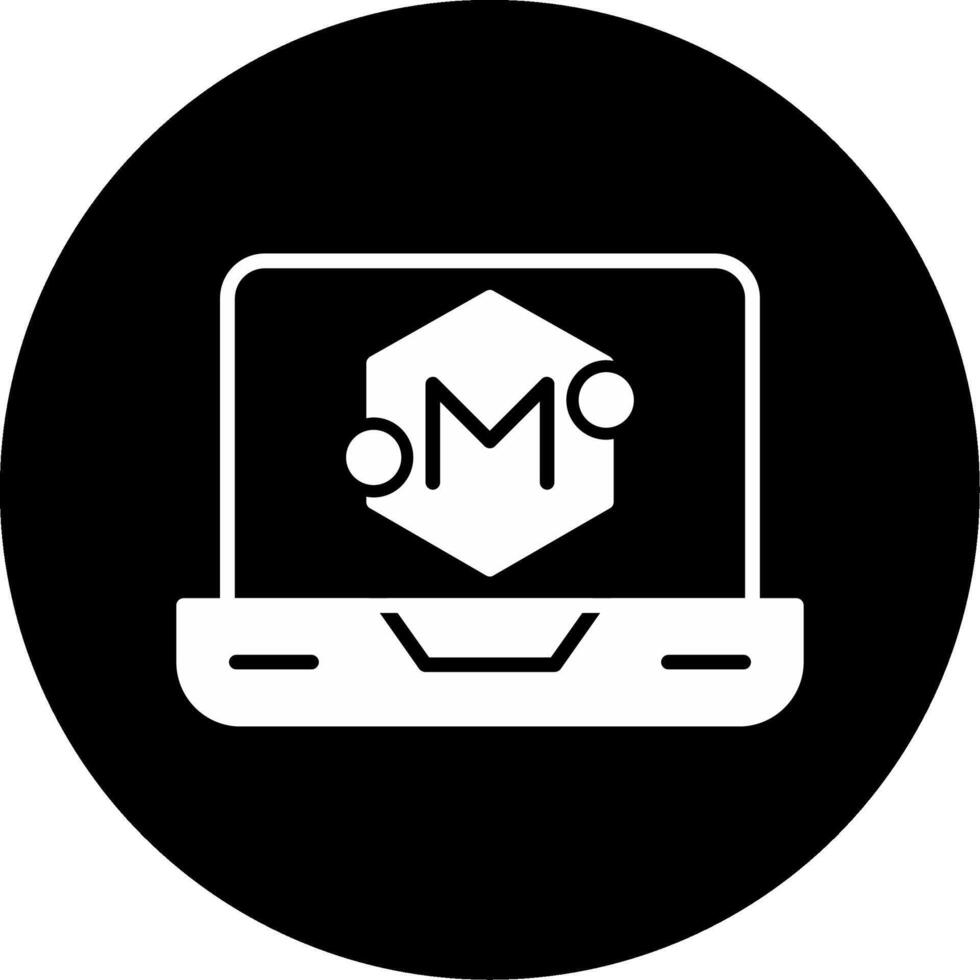 Redis In Memory Cache Glyph Circle Inverted vector