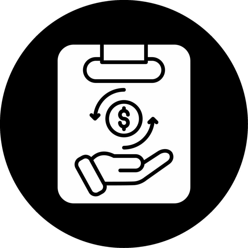 Monthly Mortgage Payment Form Glyph Circle Inverted vector