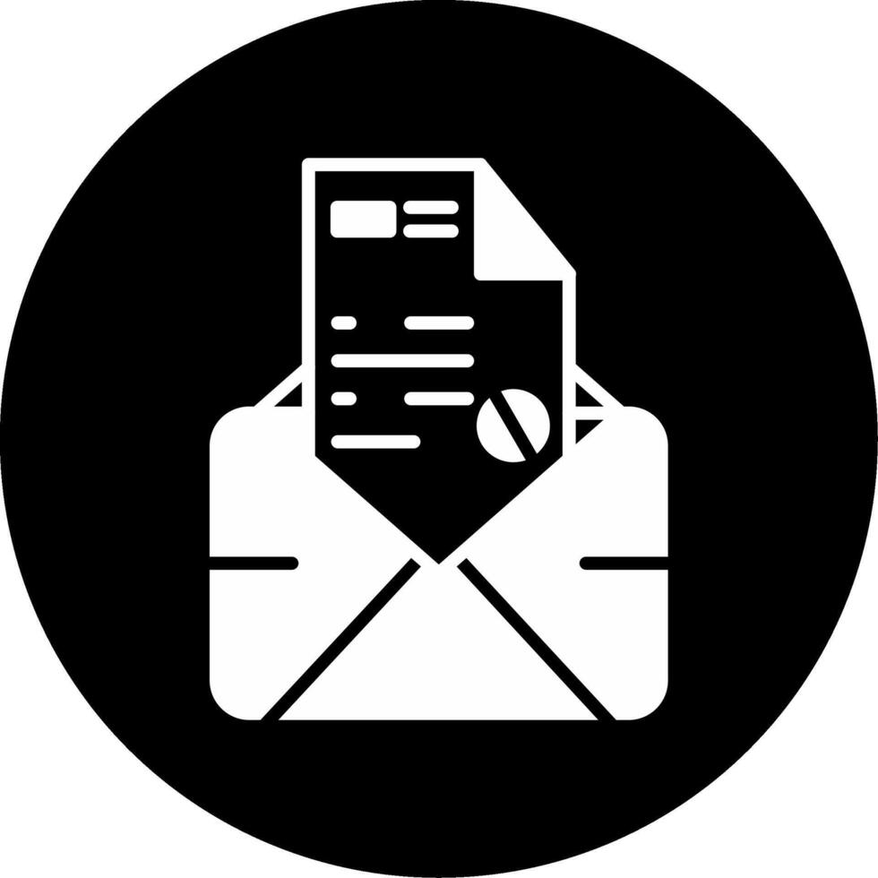 Client Proposal Was Rejected Glyph Circle Inverted vector