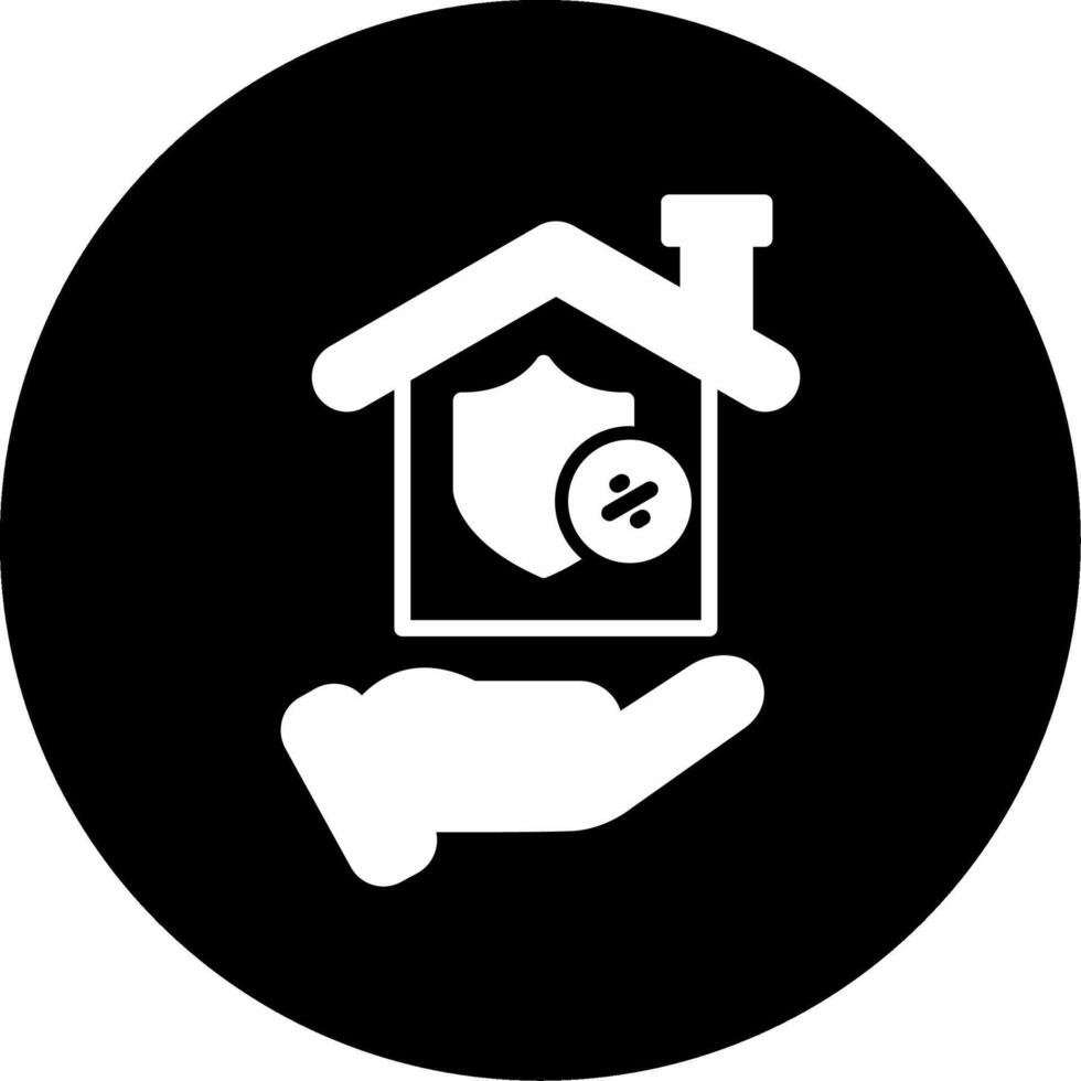 Mortgage Insurance Document Glyph Circle Inverted vector