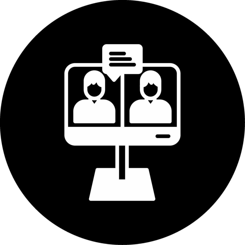 Zoom OnGlyph Meeting Invite Glyph Circle Inverted vector