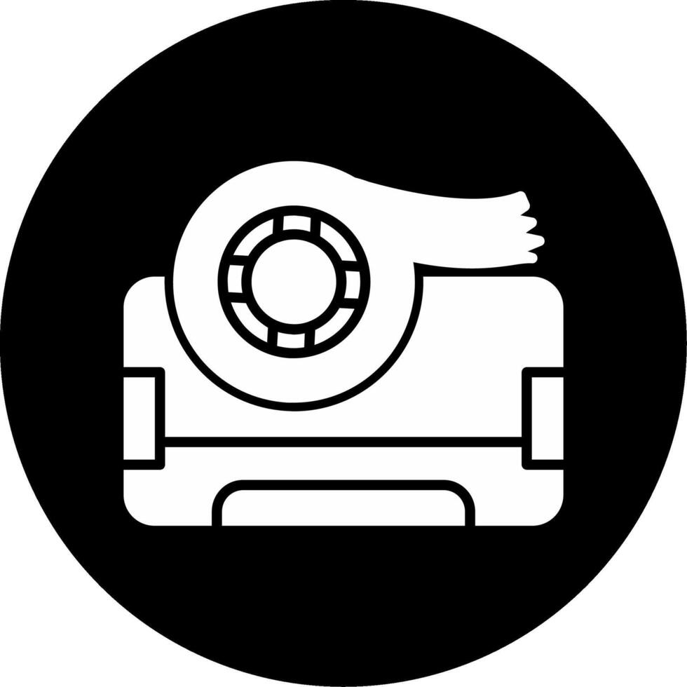 Heavy Duty Duct Tape Glyph Circle Inverted vector