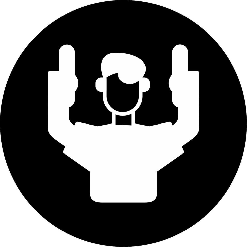 Airport Ground Service Crew Glyph Circle Inverted vector