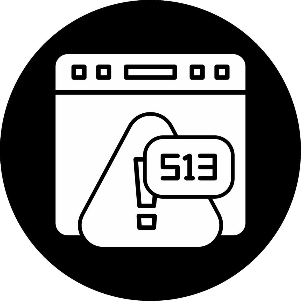 Error 513 Proxy Payload Overflow Glyph Circle Inverted vector