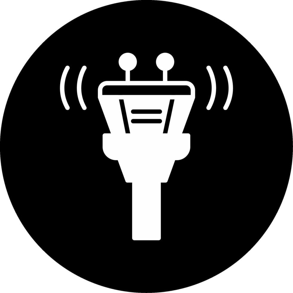Central Air Traffic Control Operations Glyph Circle Inverted vector