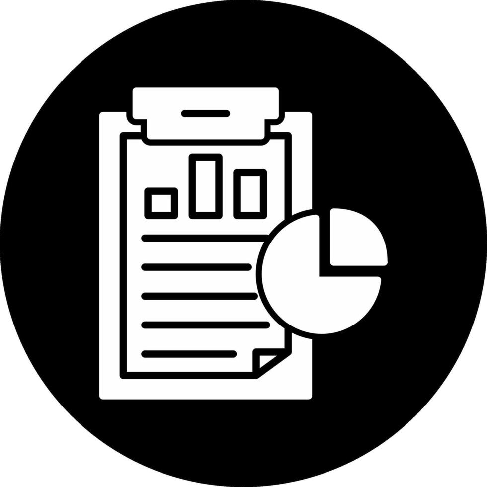 Job Market Analysis Report Glyph Circle Inverted vector