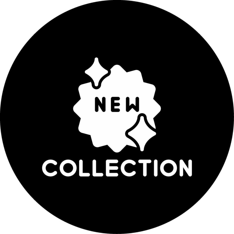 New Fashion Collection Alert Glyph Circle Inverted vector