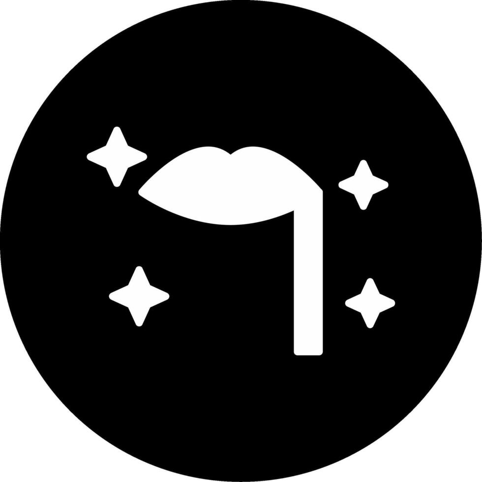 Shiny Nourishing Lip Oil Glyph Circle Inverted vector