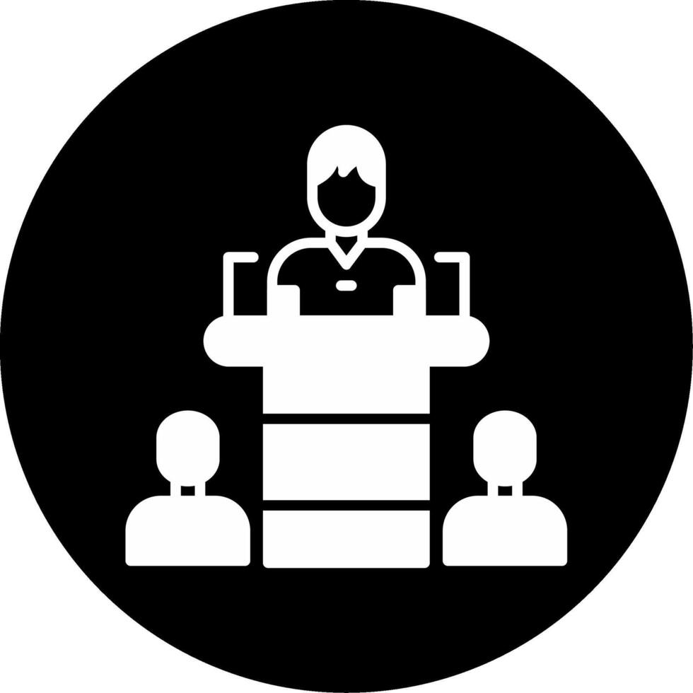 Breakout Discussion Room Feature Glyph Circle Inverted vector