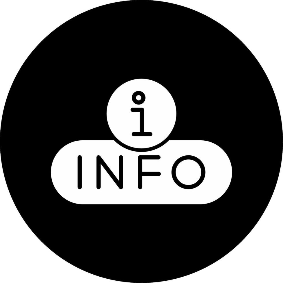 Info Panel Button Glyph Circle Inverted vector