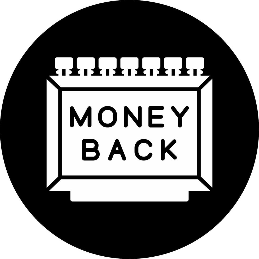 100Percent Refund Money Back Glyph Circle Inverted vector