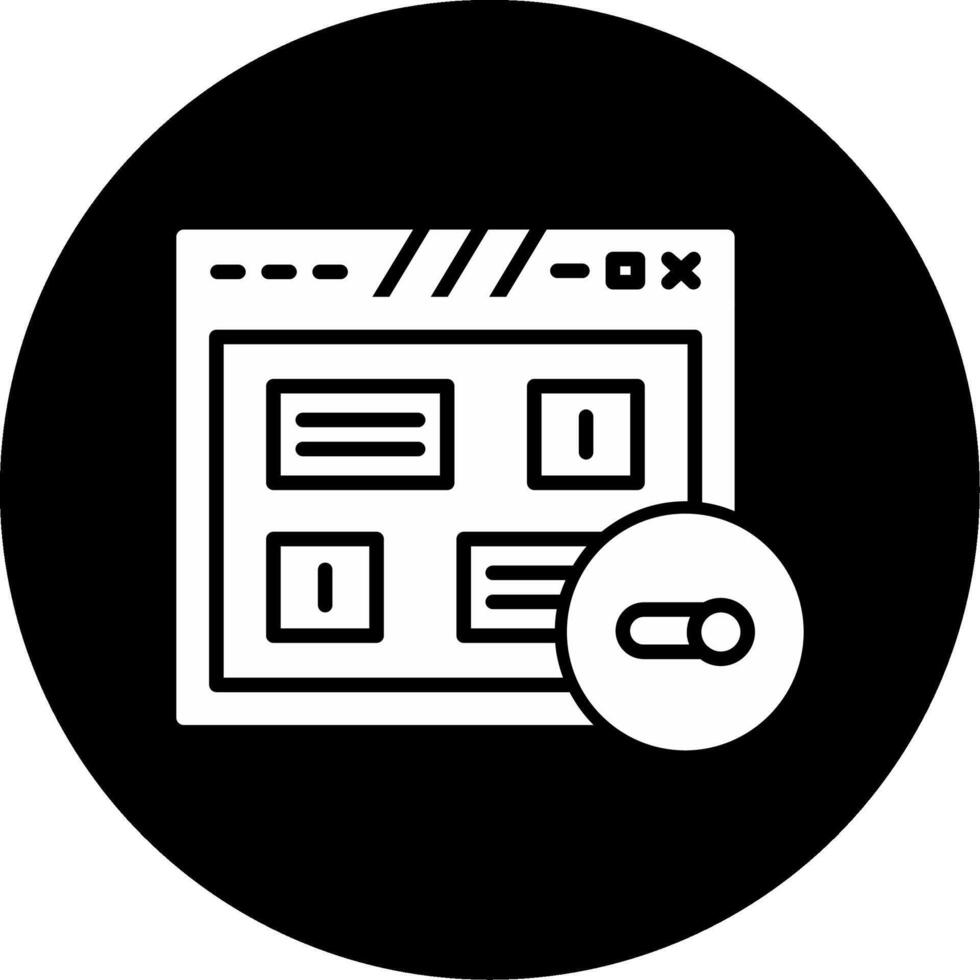 Interactive Call to Action Button Glyph Circle Inverted vector