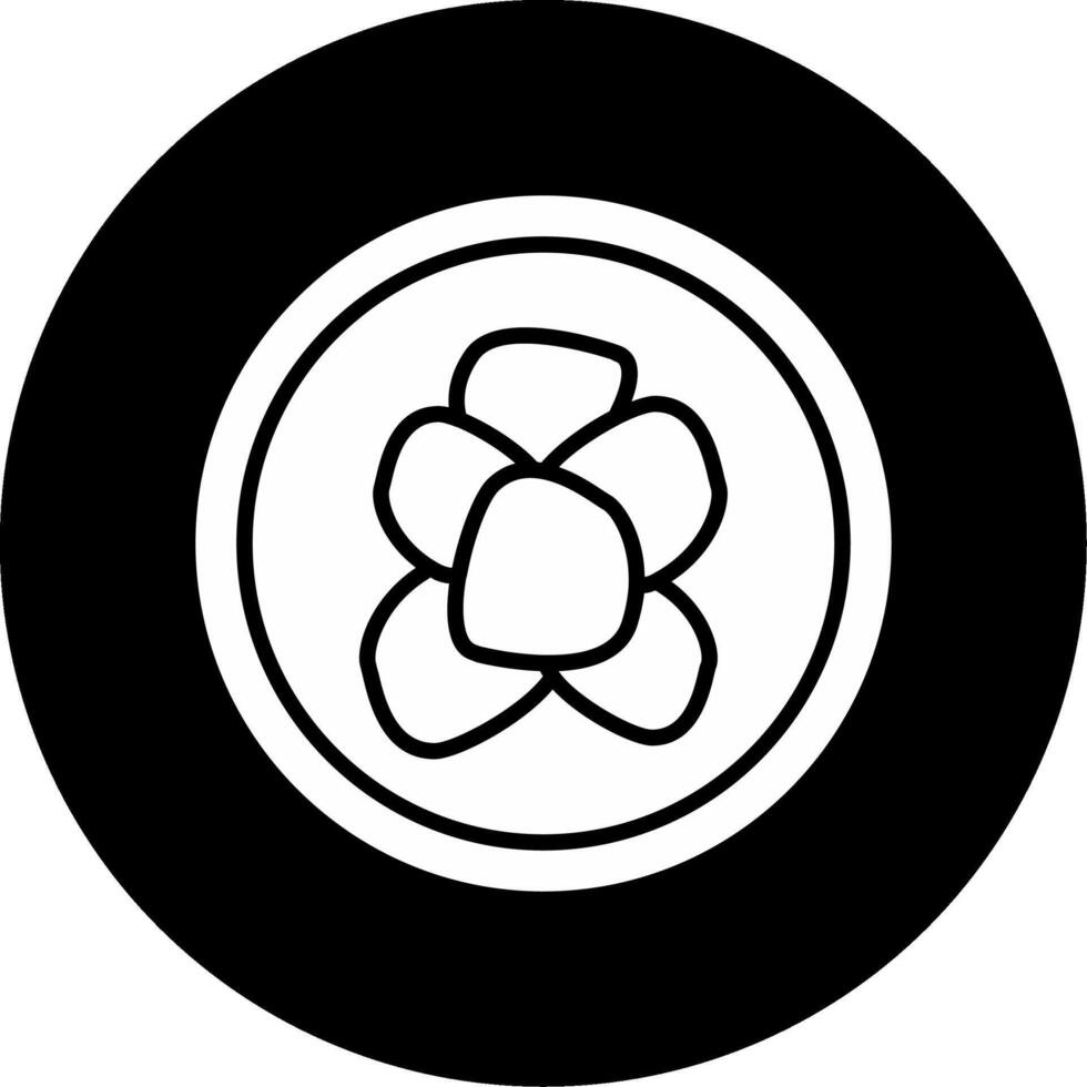 Micrococcus luteus Skin Flora Microbe Glyph Circle Inverted vector
