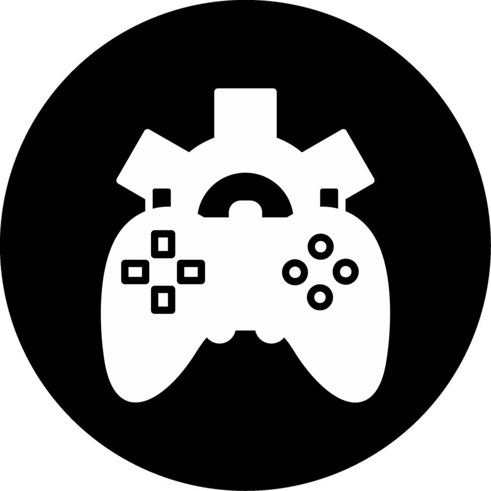 Cross Platform Game Engine Glyph Circle Inverted vector