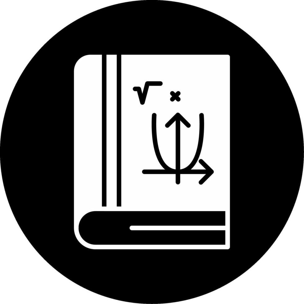 Advanced Algebra Concepts Glyph Circle Inverted vector