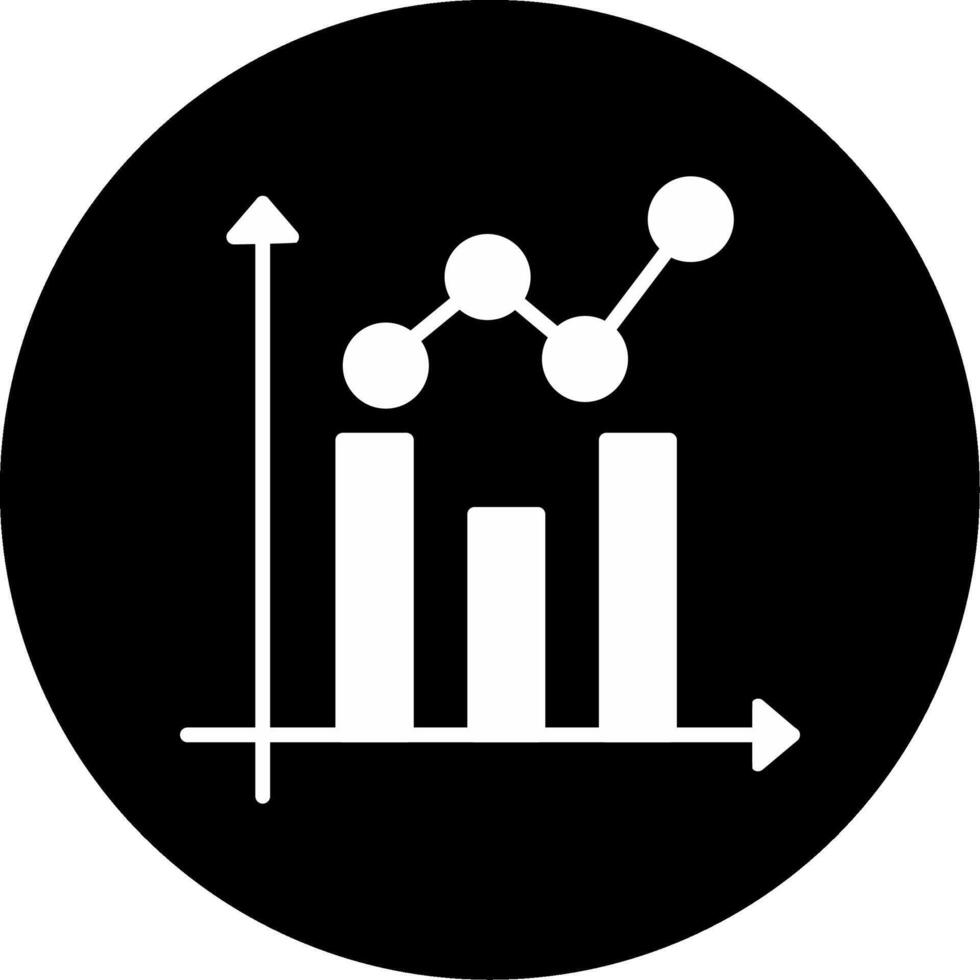 Trend Glyph Graph Symbol Glyph Circle Inverted vector