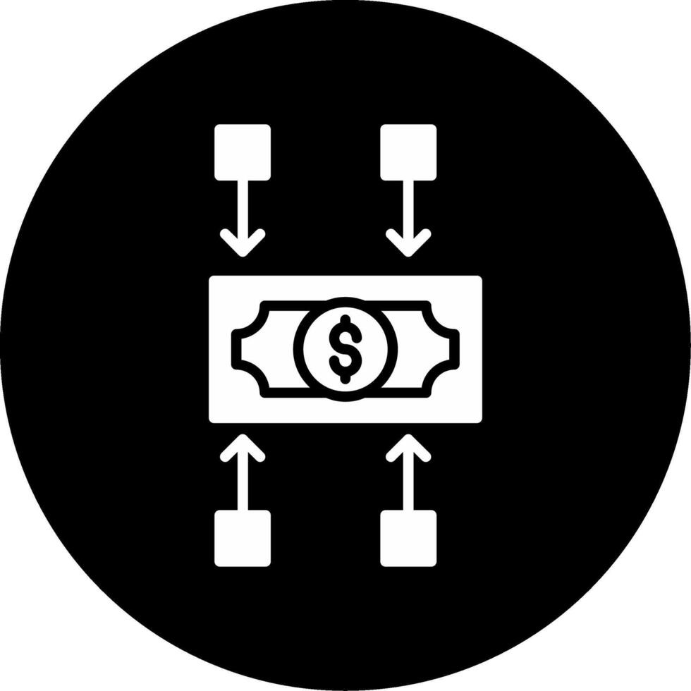 OnGlyph Crowdfunding Platform Glyph Circle Inverted vector