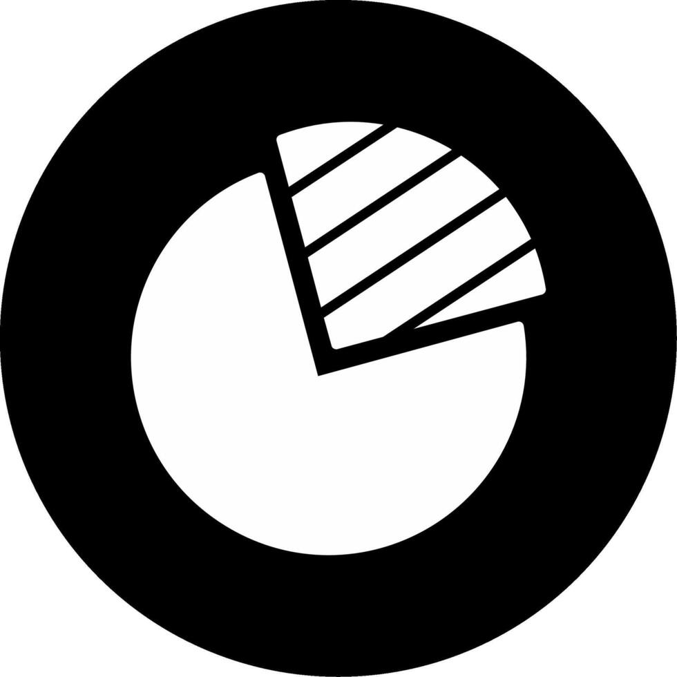 Vertical Bar Chart Stats Glyph Circle Inverted vector
