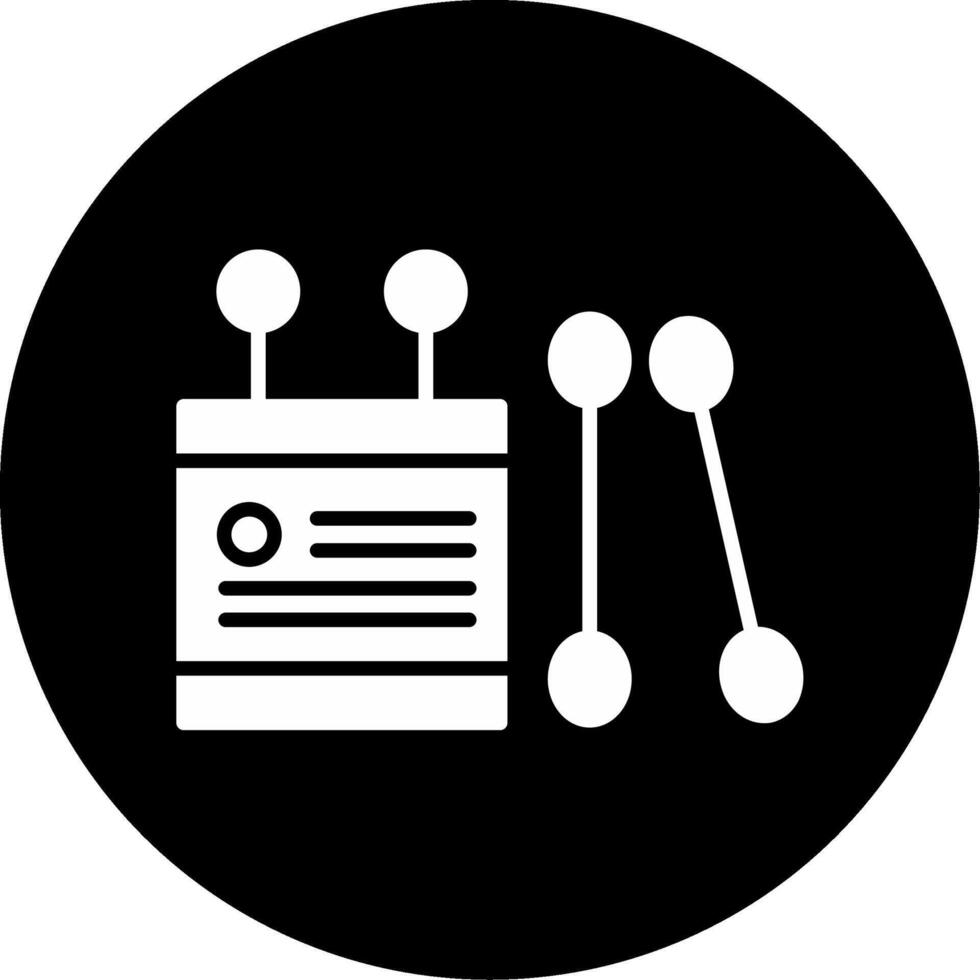Cotton Swab Applicators Glyph Circle Inverted vector