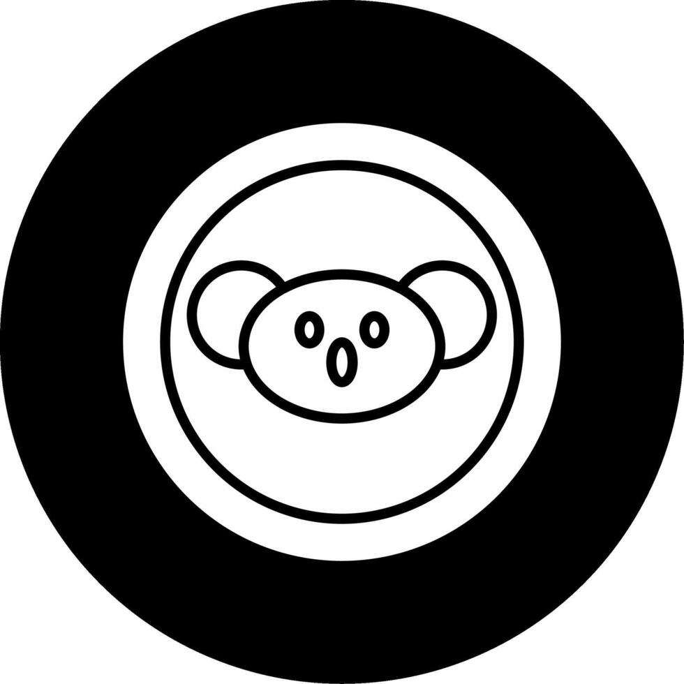 General Wildlife Crossing Sign Glyph Circle Inverted vector