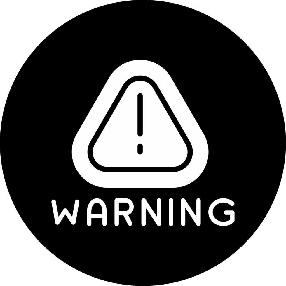 Warning Sign Notification Glyph Circle Inverted vector