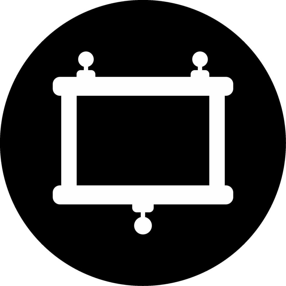 Foldable Projector Screen Glyph Circle Inverted vector
