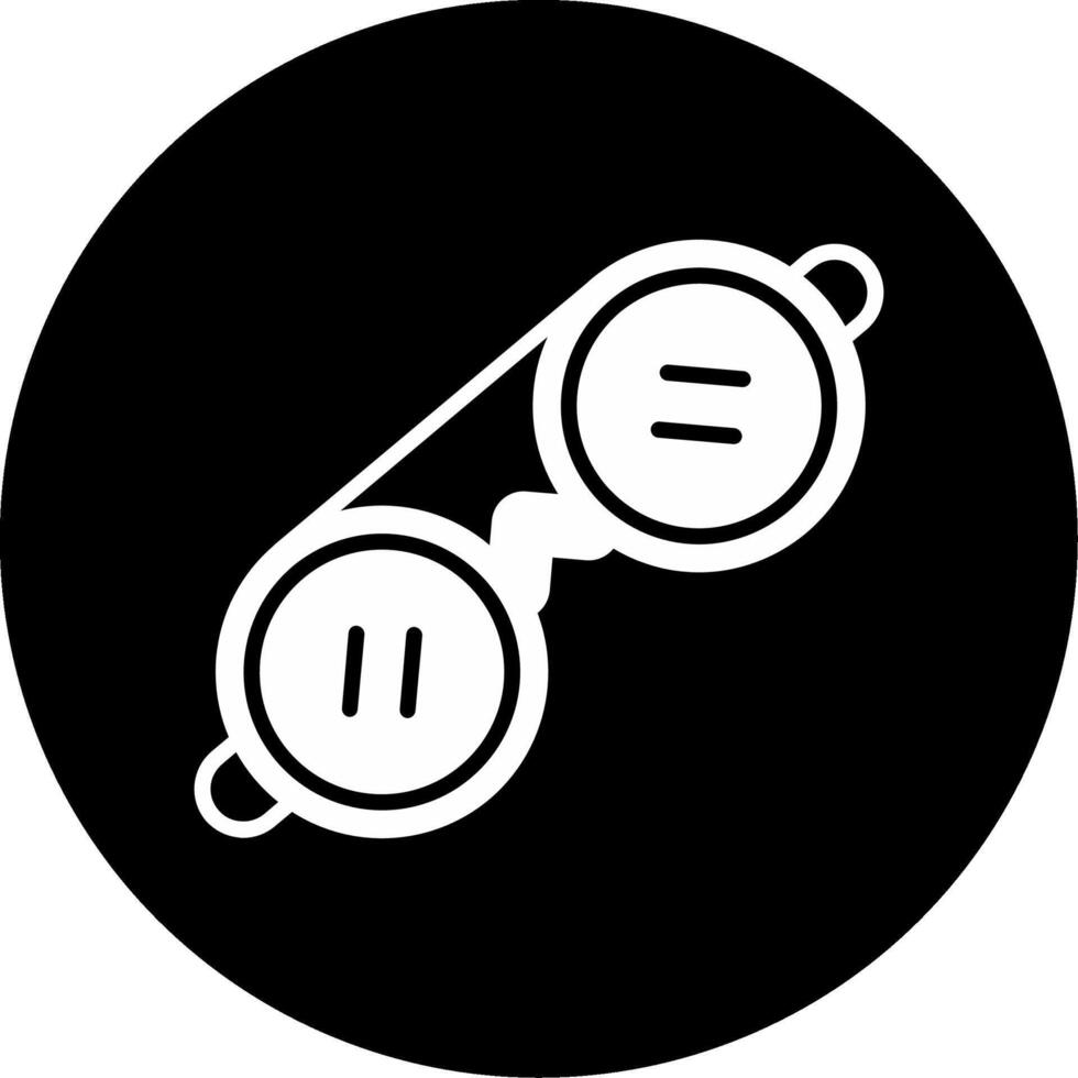 Anti Glare Blue Light Glasses Glyph Circle Inverted vector