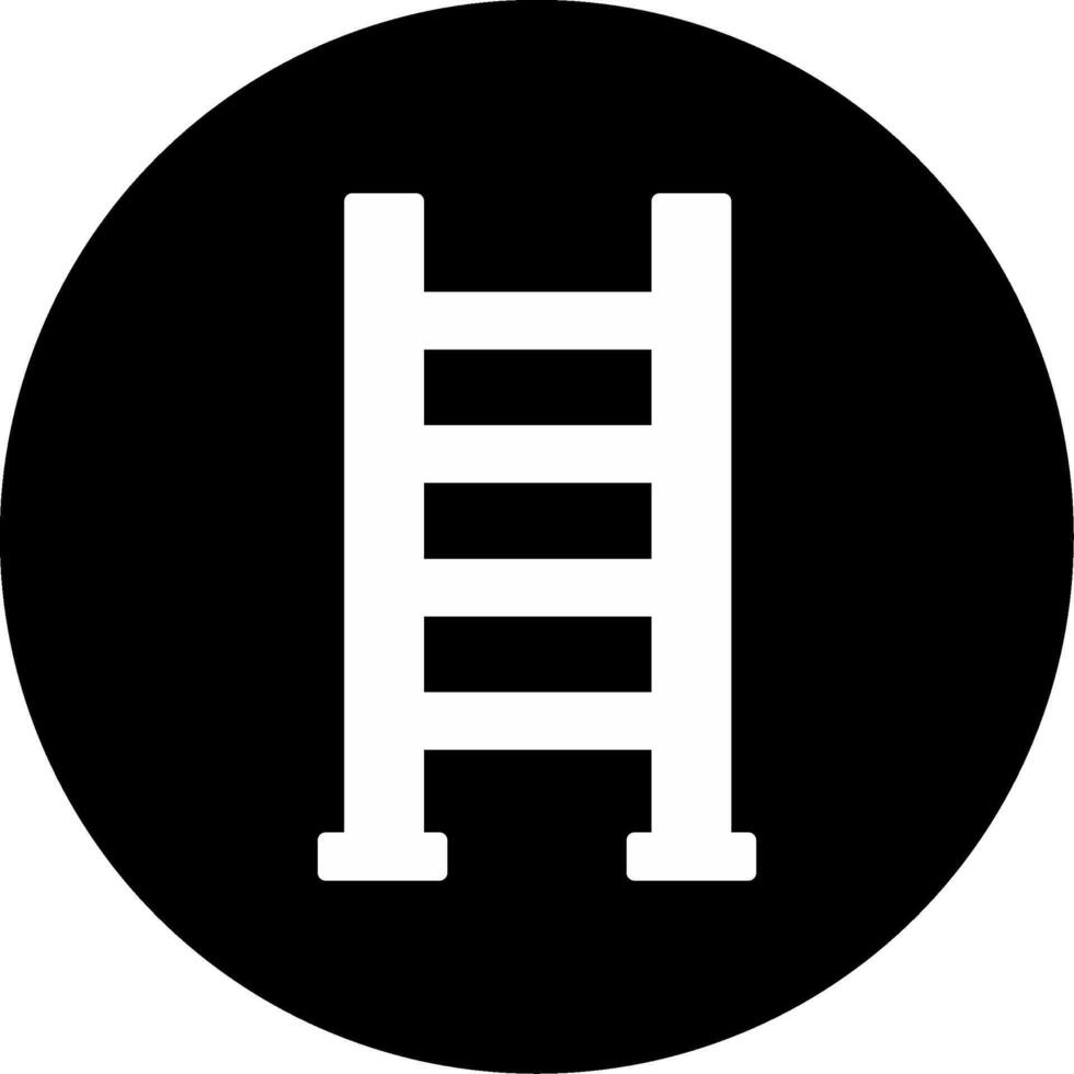 Telescoping Step Ladder Glyph Circle Inverted vector