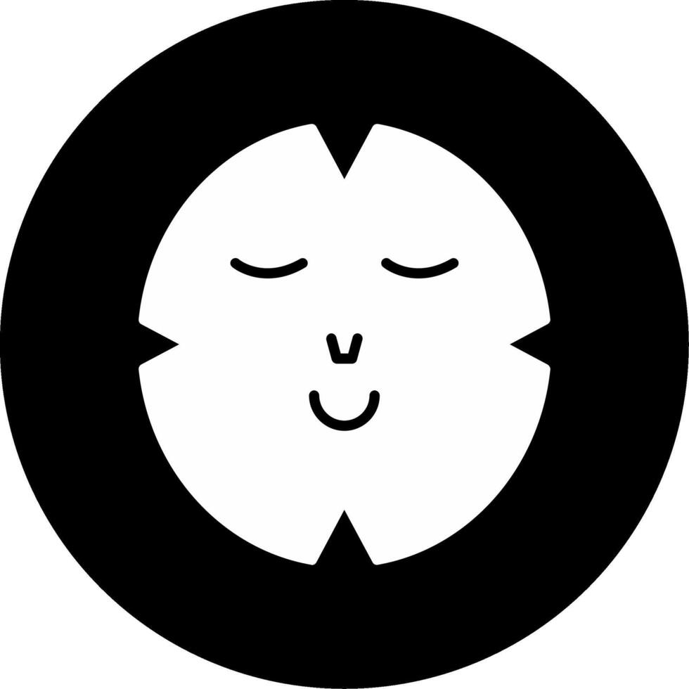 Hydrating Facial Sheet Mask Glyph Circle Inverted vector