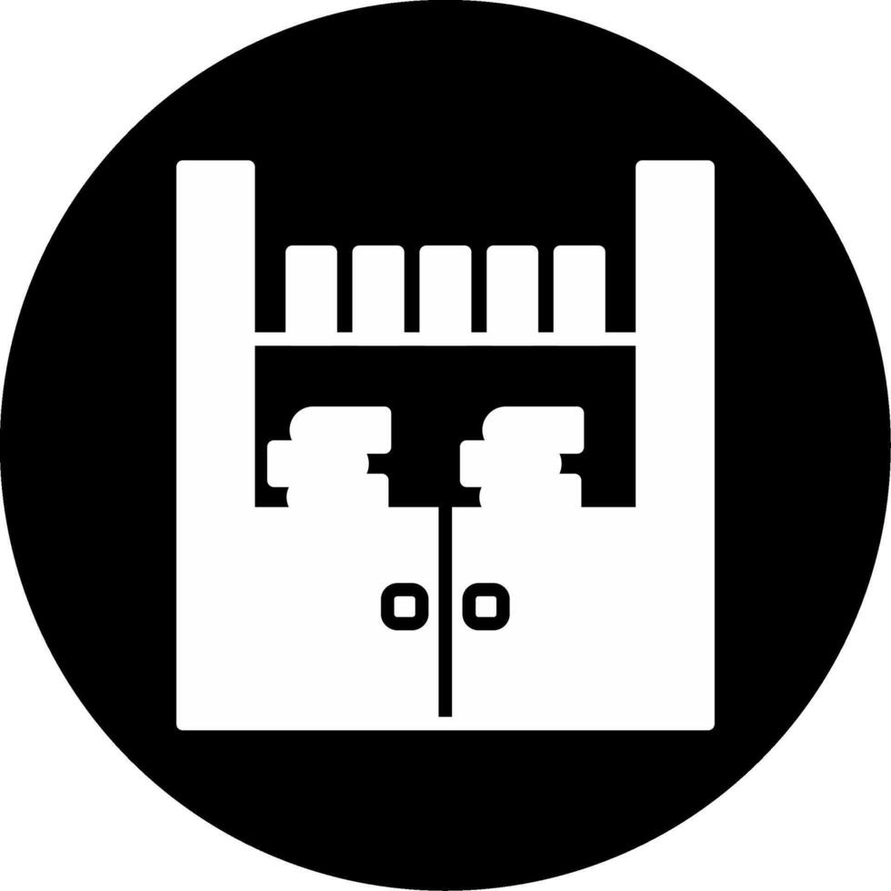 Quiet School Library Glyph Circle Inverted vector