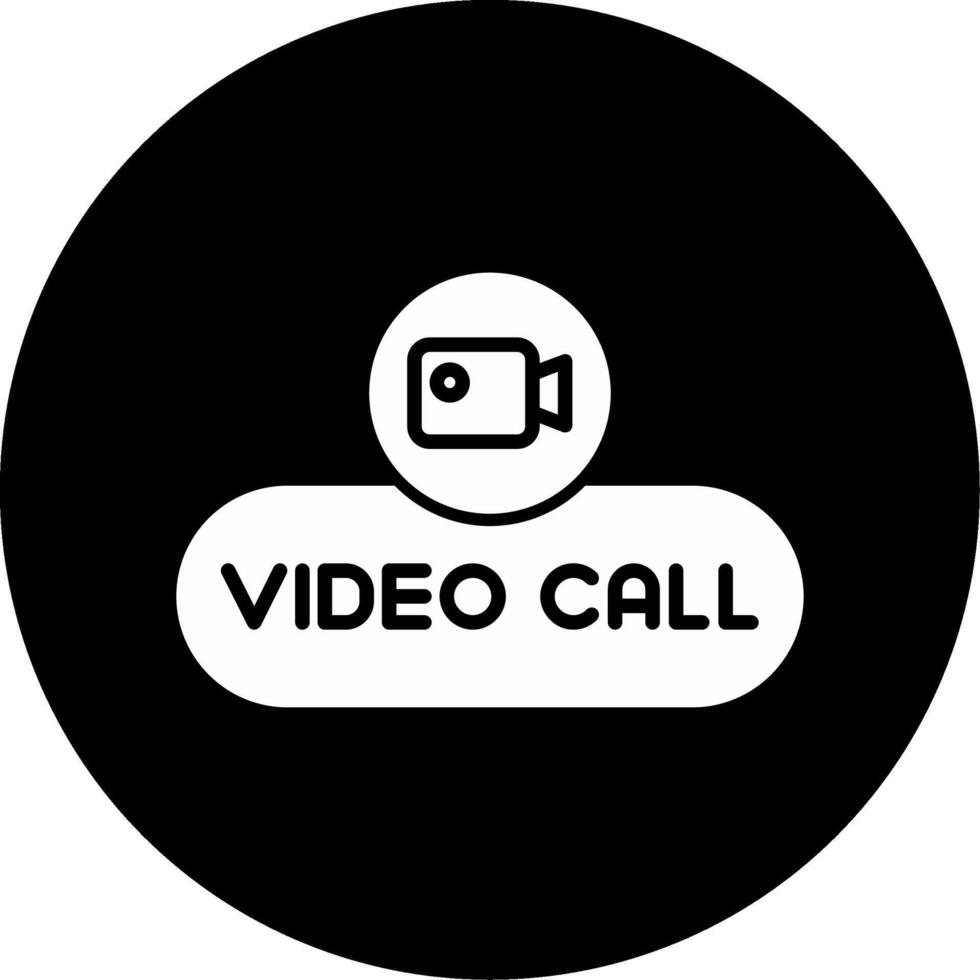 Start Call Button Glyph Circle Inverted vector