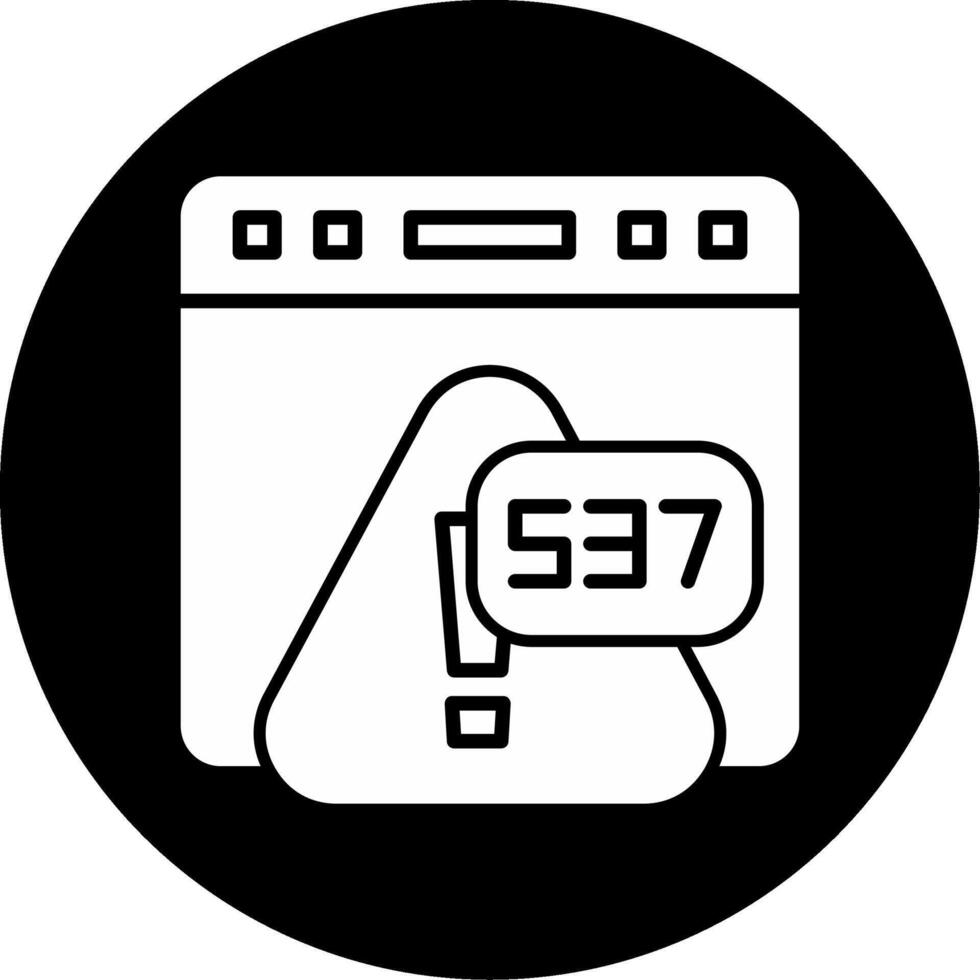Error 537 Redis Cache Failure Glyph Circle Inverted vector