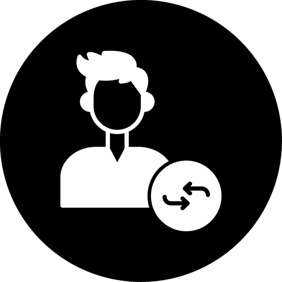 Retweet Twitter Post Glyph Circle Inverted vector