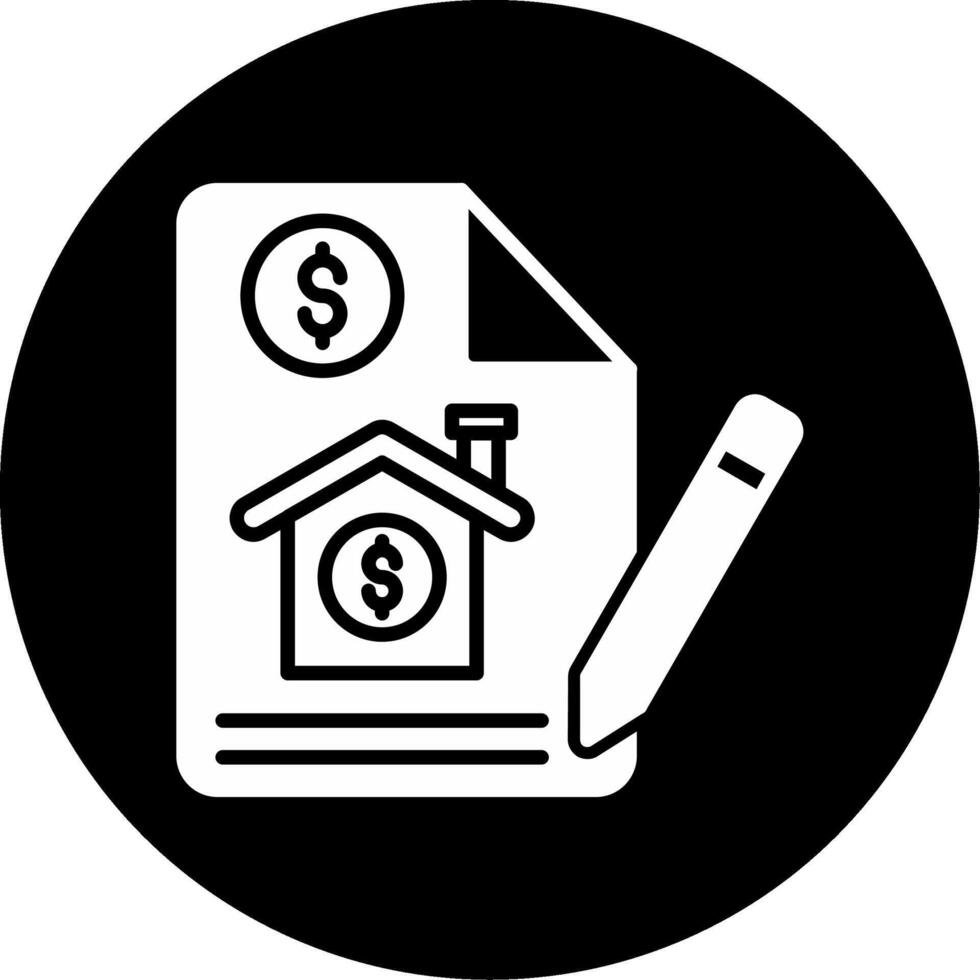 Loan Servicing Center Icon Glyph Circle Inverted vector