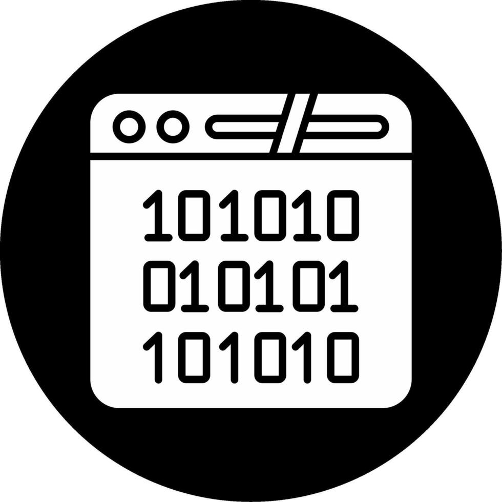 Statistical Data Analysis Tool Glyph Circle Inverted vector
