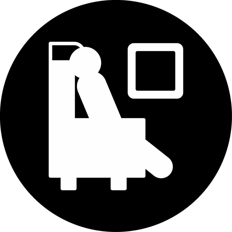 Budget Economy Class Section Glyph Circle Inverted vector