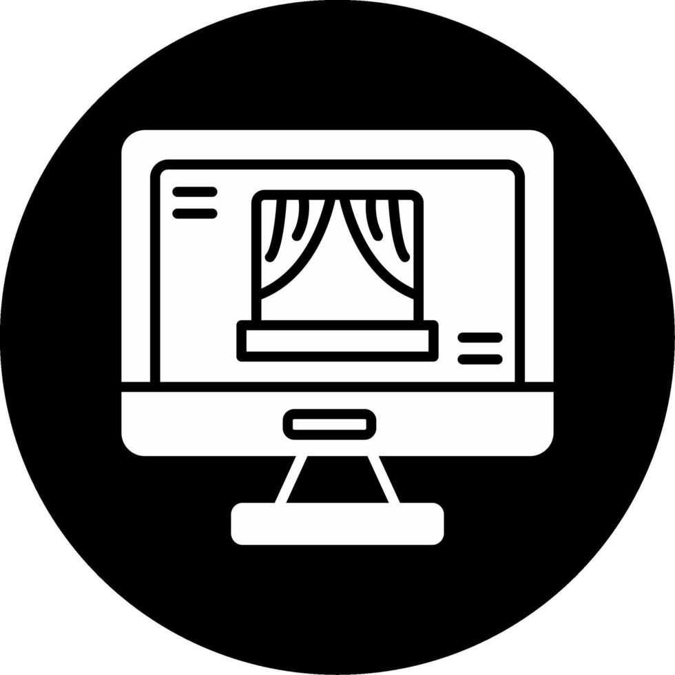 Staging Server Badge Glyph Circle Inverted vector