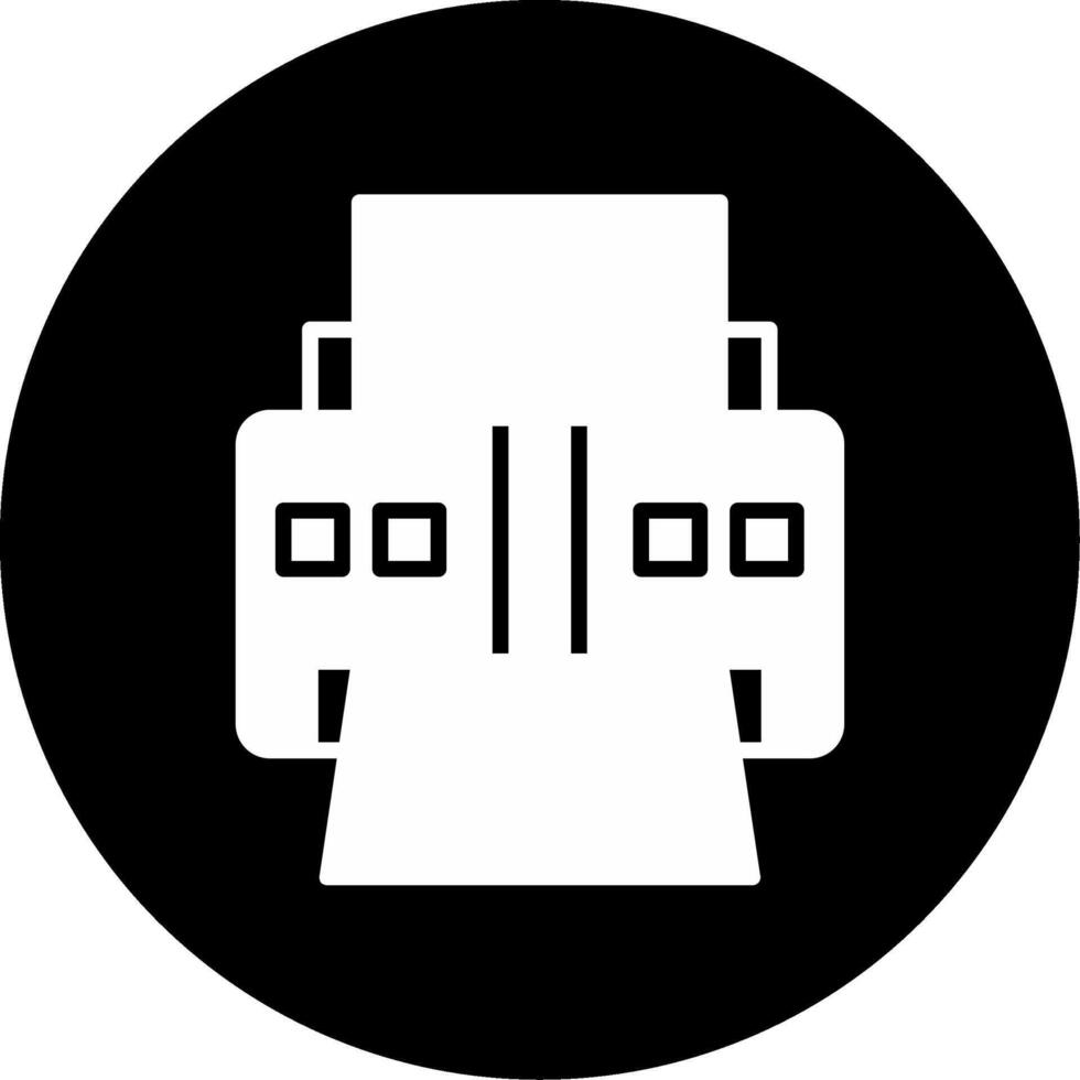 Wireless Office Printer Glyph Circle Inverted vector