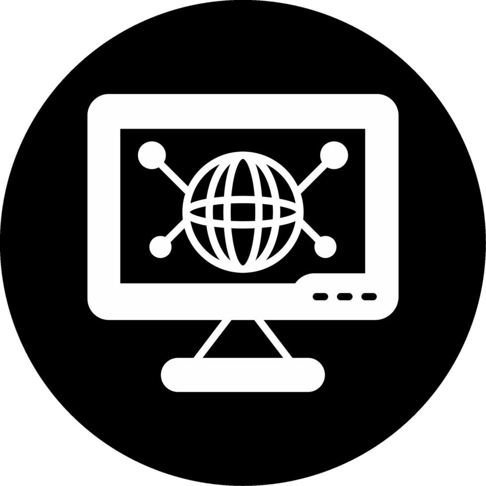 Global Freelance Talent Network Glyph Circle Inverted vector