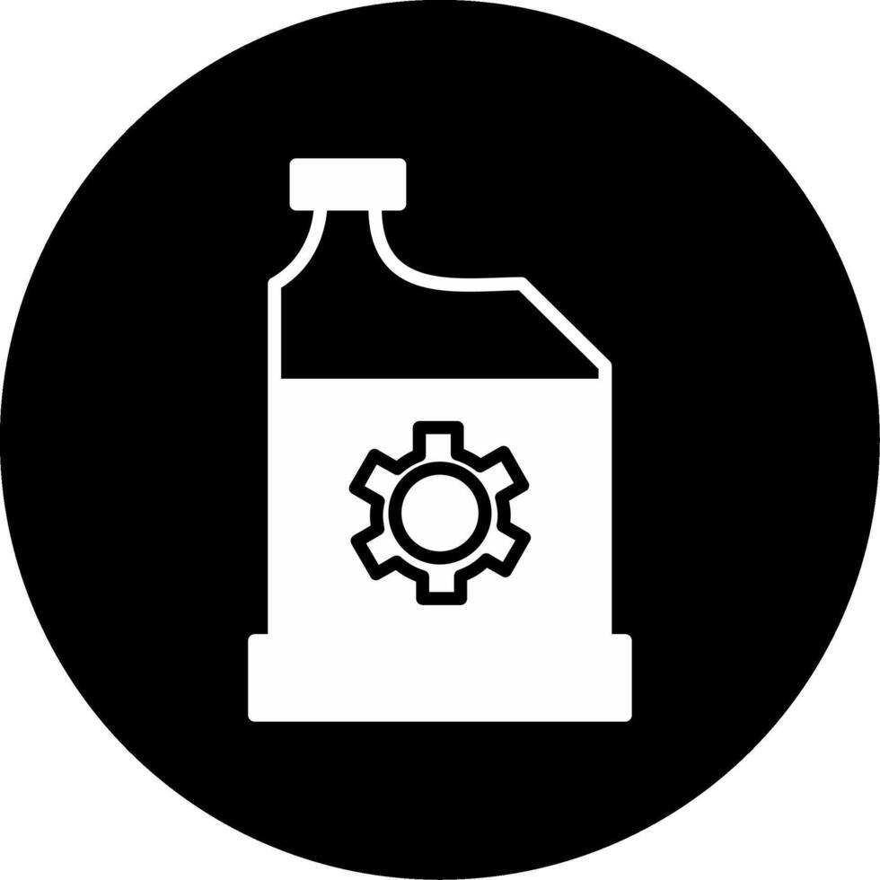 High Viscosity Gear Oil Glyph Circle Inverted vector