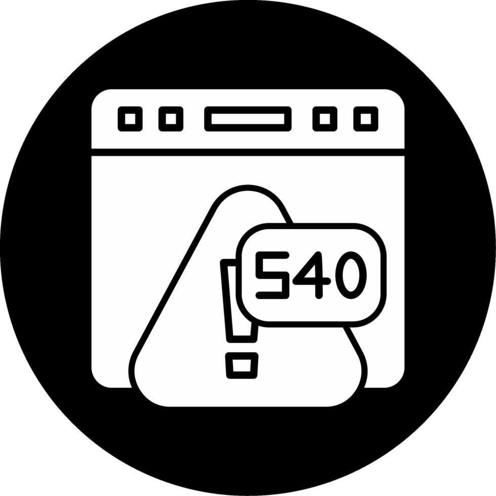 Error 540 Unexpected Redirect Loop Glyph Circle Inverted vector