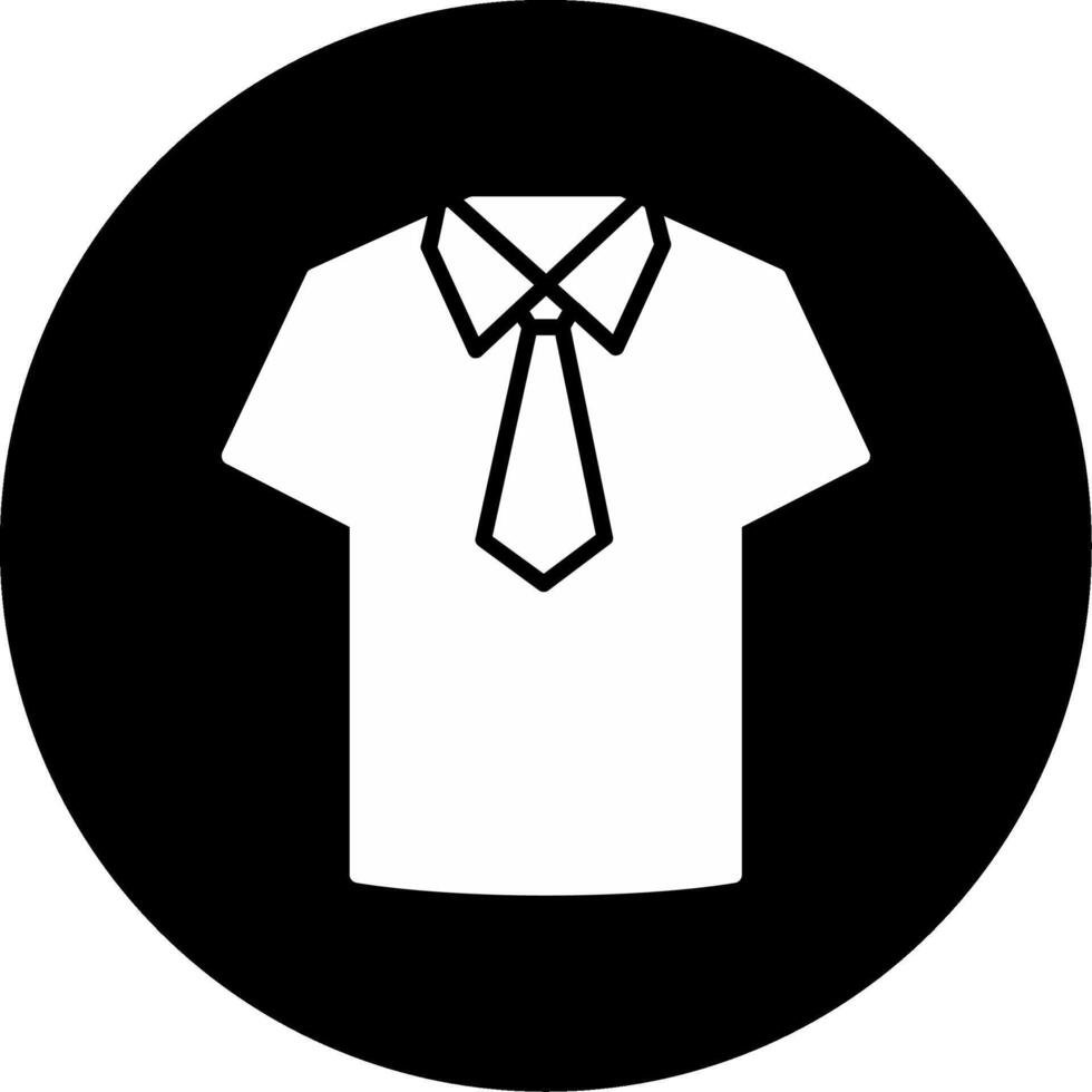 Standard School Uniform Glyph Circle Inverted vector