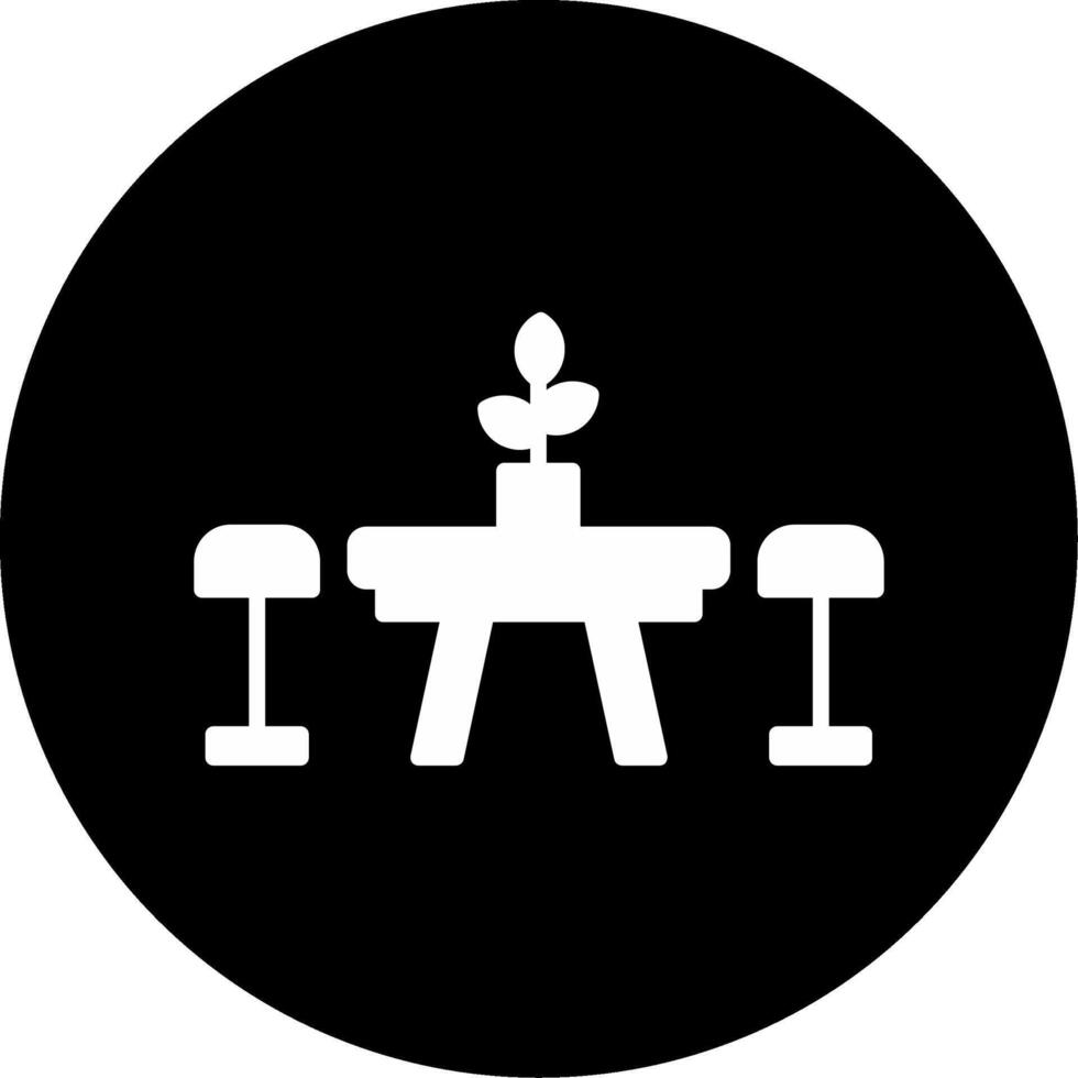 Staff Break Room Area Glyph Circle Inverted vector