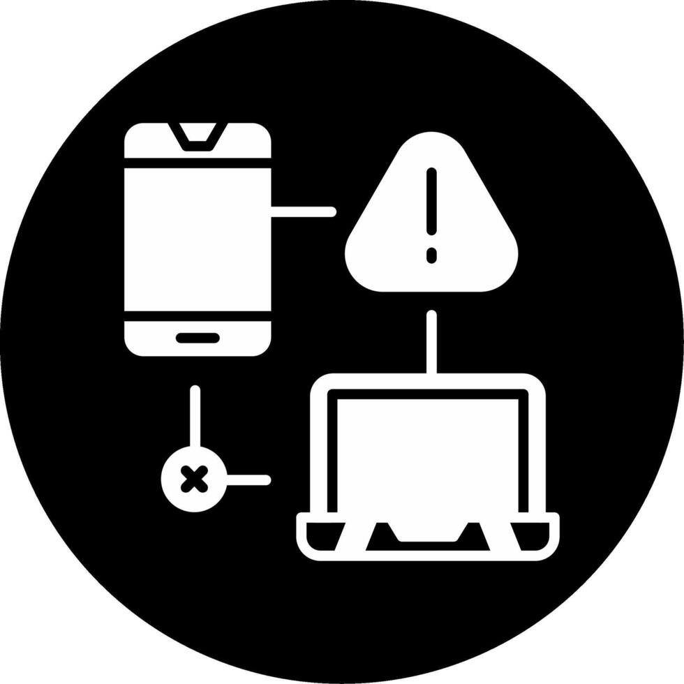 Connection Aborted Glyph Circle Inverted vector