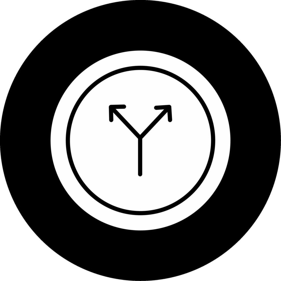 Directional Arrow Wayfinding Glyph Circle Inverted vector